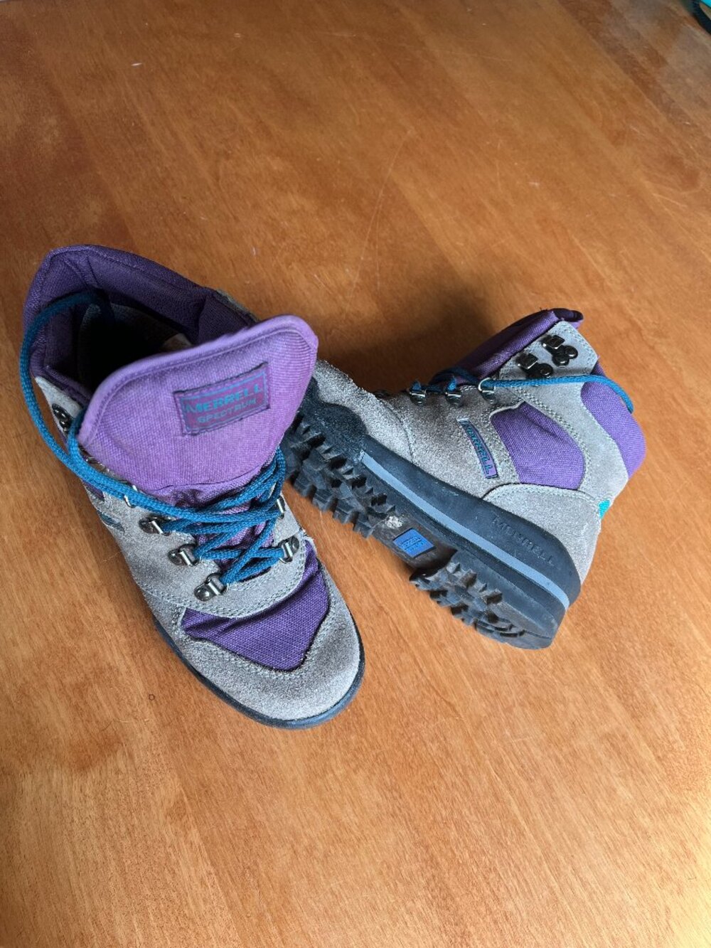 Vintage 90s Merrell Purple Hiking Boots - Size 6